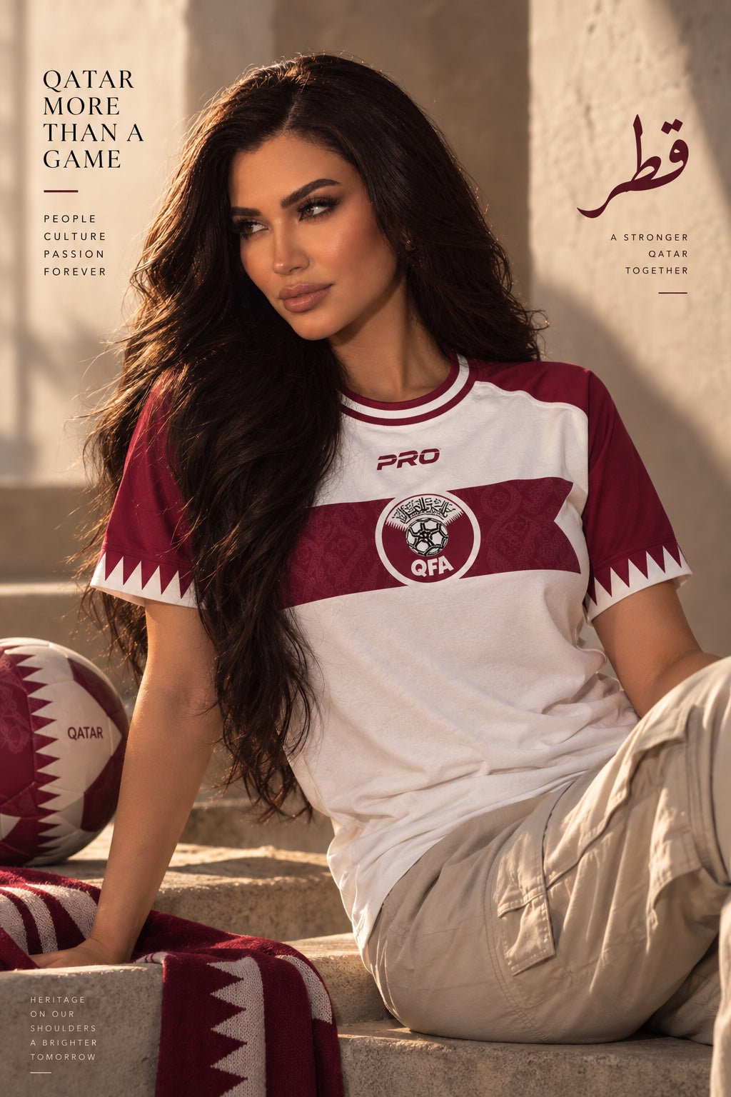 Qatar Heritage Jersey campaign portrait
